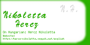 nikoletta hercz business card